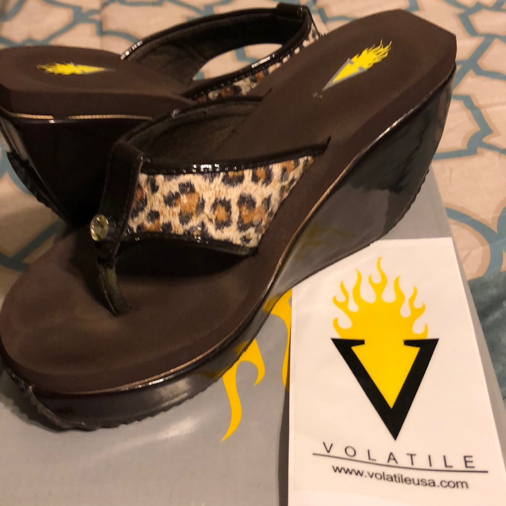 Volatile “Gazelle Leopard” 3.75-inch Sandals